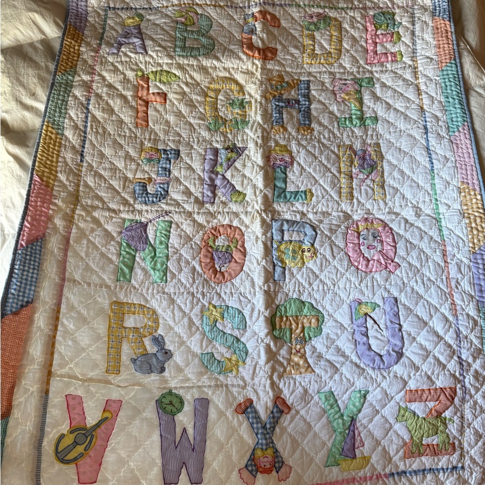Colorful Alphabet Baby Quilt